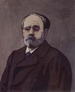 Felix Vallotton Portrait decoratif of Emile Zola Germany oil painting artist